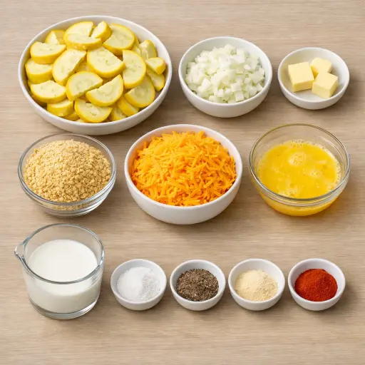 Ingredients for Traditional Squash Bake
