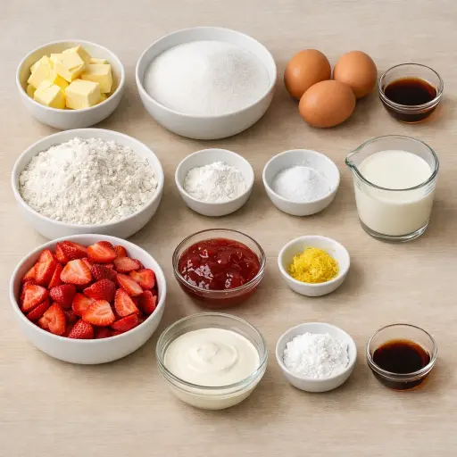 Ingredients for Traditional Strawberry Delight