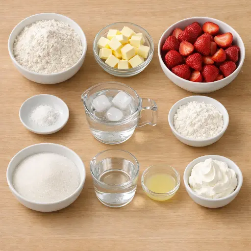 Ingredients for Traditional Strawberry Pie