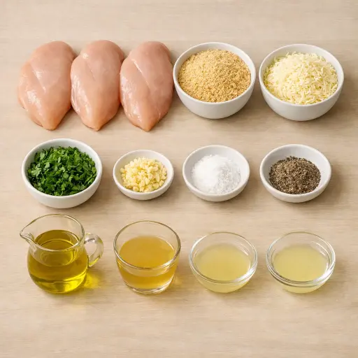 Ingredients for Traditional Stuffed Chicken Breast