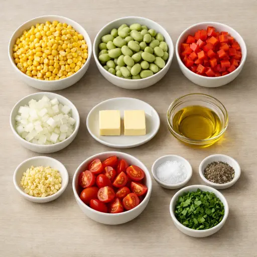 Ingredients for Traditional Succotash