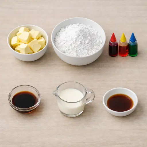 Ingredients for Traditional Sugar Cookie Frosting