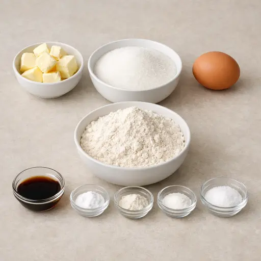 Ingredients for Traditional Sugar Cookies