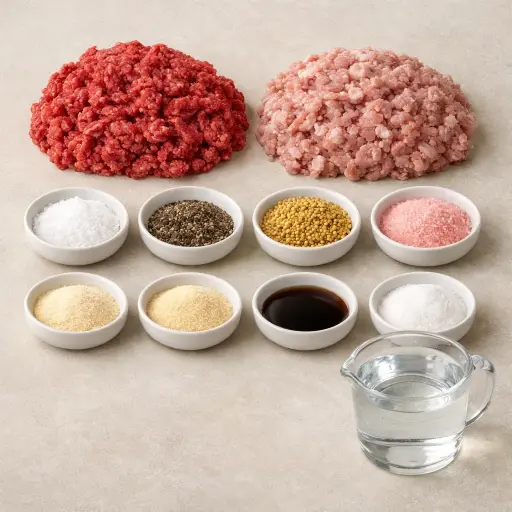 Ingredients for Traditional Summer Sausage