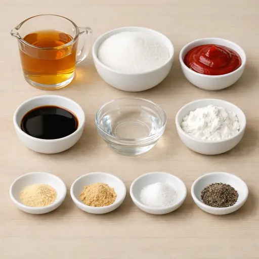 Ingredients for Traditional Sweet and Tangy Sauce