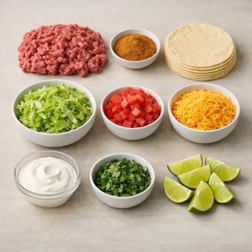 Ingredients for Traditional Taco