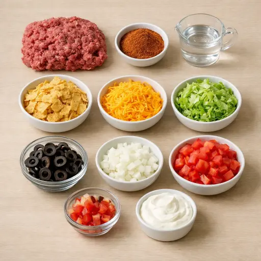 Ingredients for Traditional Taco Pie
