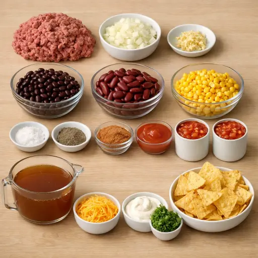 Ingredients for Traditional Taco Soup
