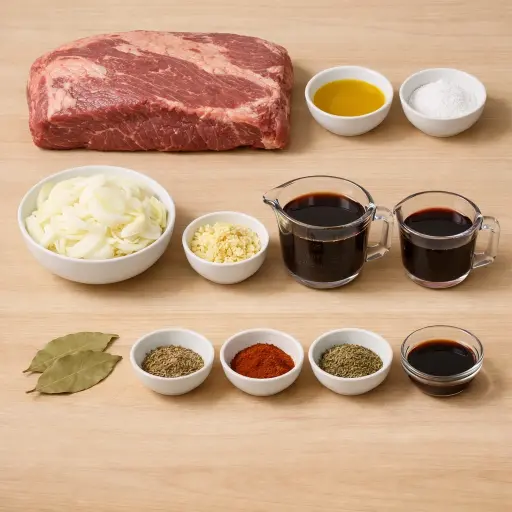 Ingredients for Traditional Tender Brisket
