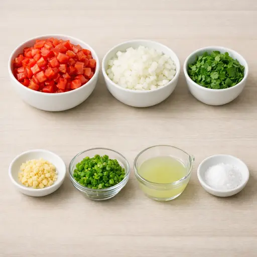 Ingredients for Traditional Tomato Salsa