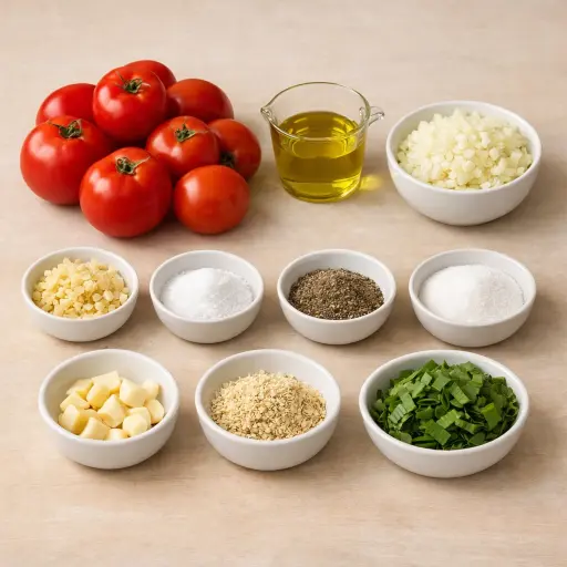 Ingredients for Traditional Tomato Sauce