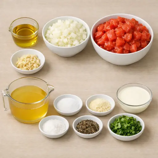 Ingredients for Traditional Tomato Soup