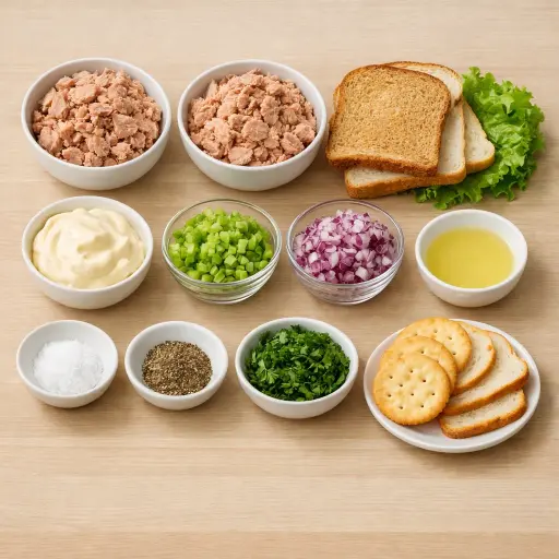 Ingredients for Traditional Tuna Salad