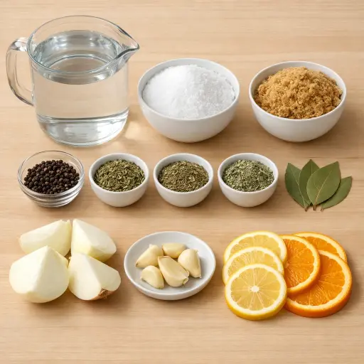Ingredients for Traditional Turkey Brine