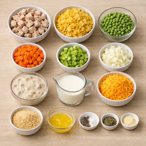 Ingredients for Traditional Turkey Casserole