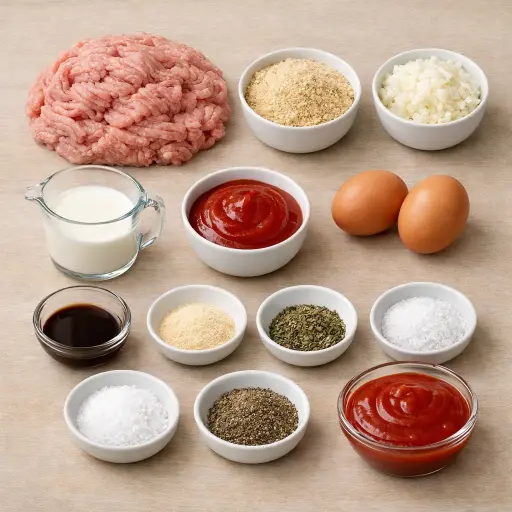 Ingredients for Traditional Turkey Meatloaf