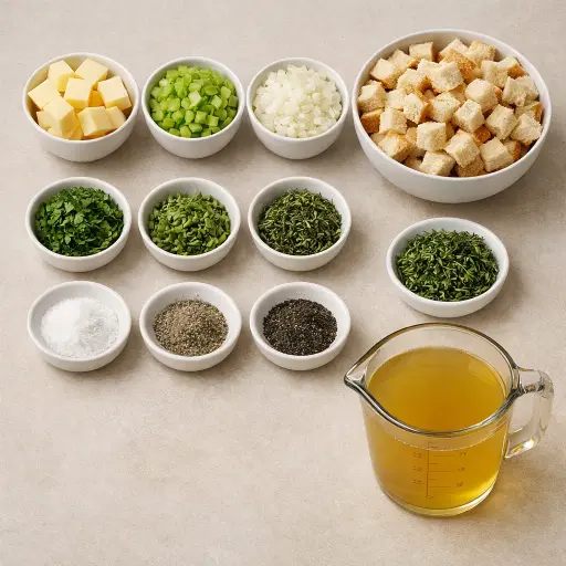 Ingredients for Traditional Turkey Stuffing