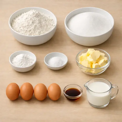 Ingredients for Traditional Vanilla Delight