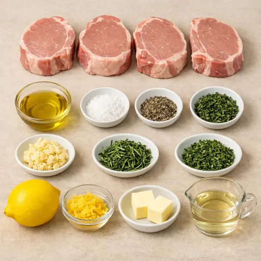 Ingredients for Traditional Veal Chops