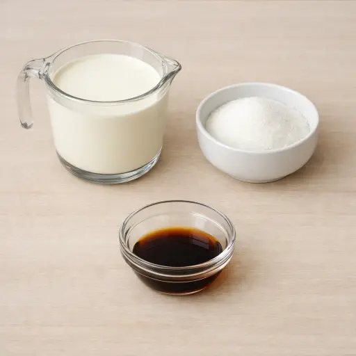 Ingredients for Traditional Whipped Cream