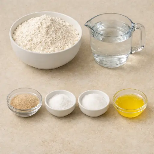 Ingredients for Traditional Yeast Bread