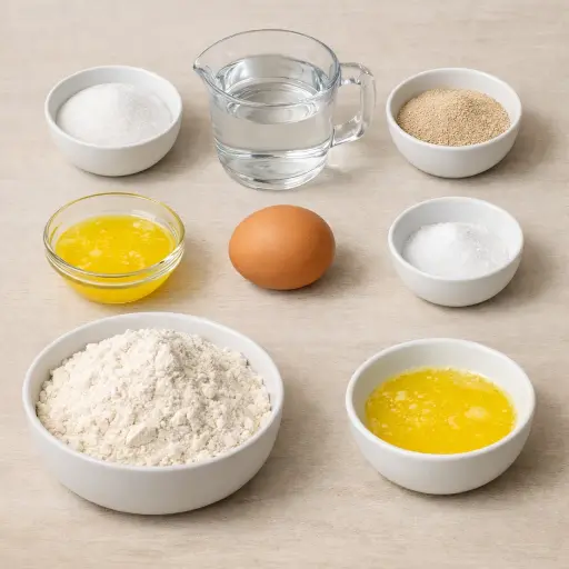 Ingredients for Traditional Yeast Dinner Rolls