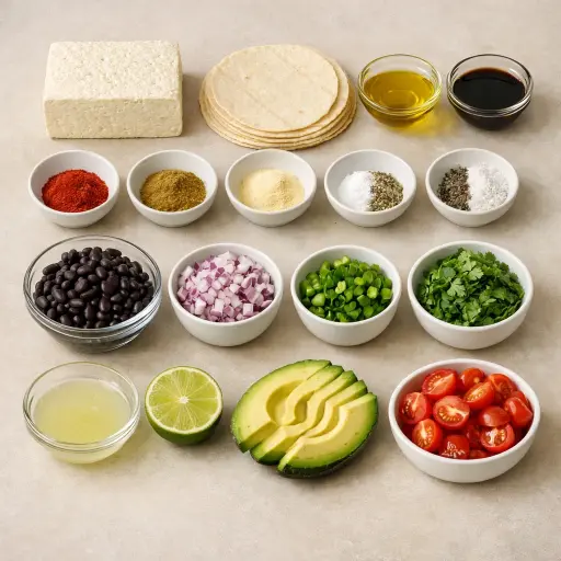 Ingredients for Triathlon Tofu Tacos