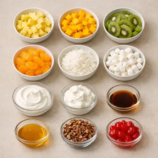 Ingredients for Tropical Ambrosia Delight