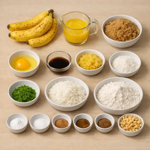 Ingredients for Tropical Banana Bread