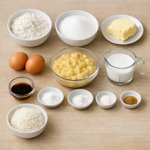 Ingredients for Tropical Banana Delight Cake