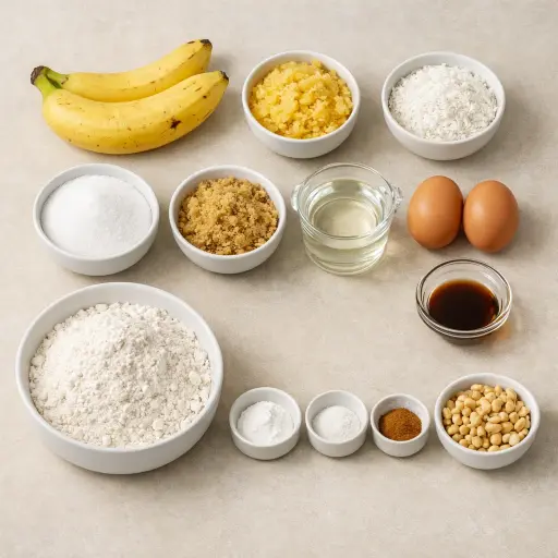 Ingredients for Tropical Banana Muffins