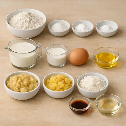 Ingredients for Tropical Banana Pancakes