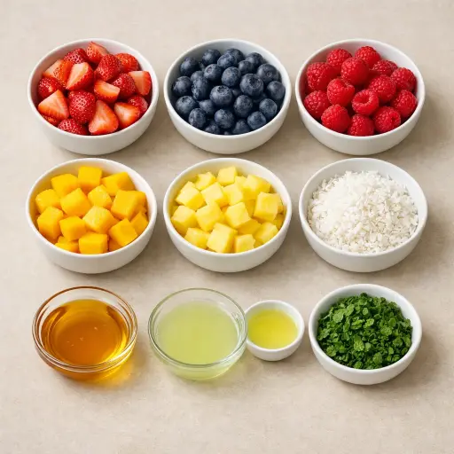 Ingredients for Tropical Berry Medley