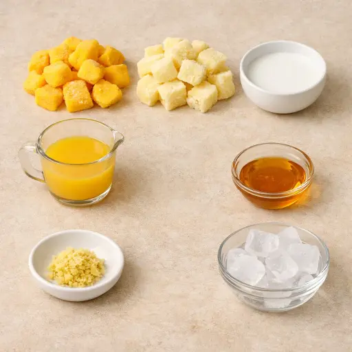 Ingredients for Tropical Bliss Smoothie