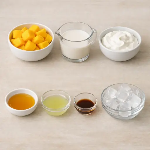 Ingredients for Tropical Bliss Yogurt Smoothie