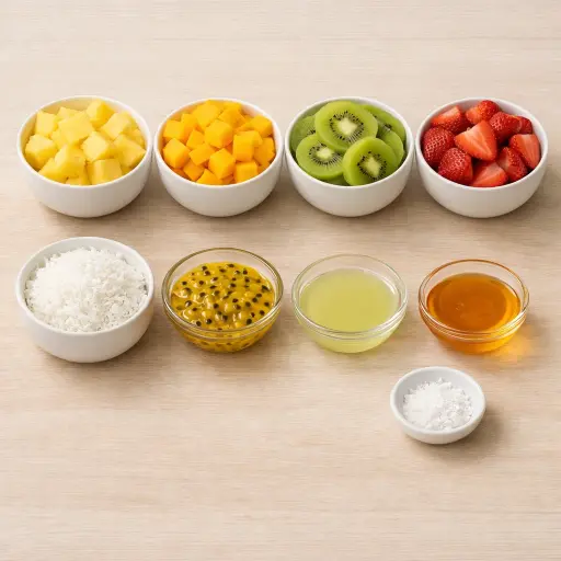 Ingredients for Tropical Breeze Fruit Salad