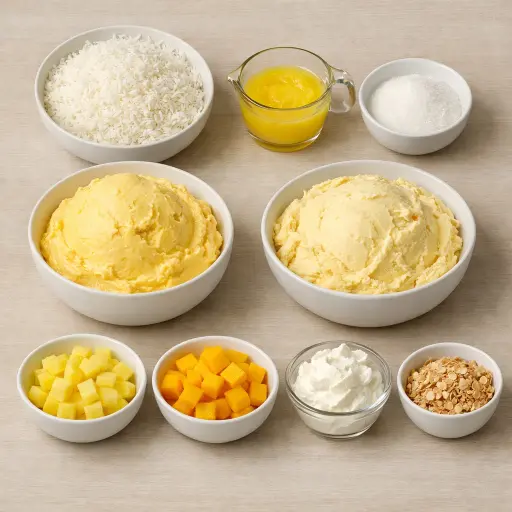Ingredients for Tropical Breeze Ice Cream Cake