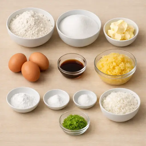 Ingredients for Tropical Breeze Pineapple Cake