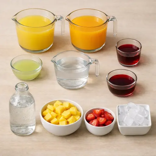 Ingredients for Tropical Breeze Punch