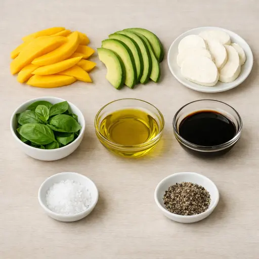 Ingredients for Tropical Caprese Salad