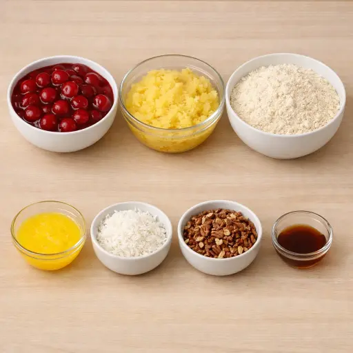 Ingredients for Tropical Cherry Pineapple Delight