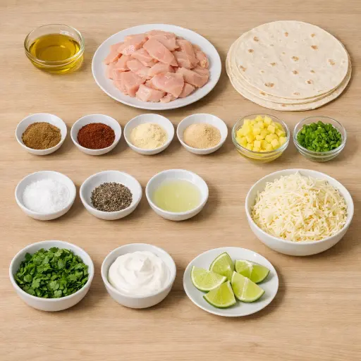 Ingredients for Tropical Chicken Quesadilla