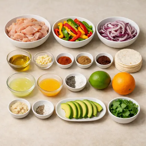 Ingredients for Tropical Citrus Fajitas