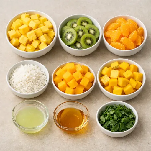 Ingredients for Tropical Citrus Harmony Salad