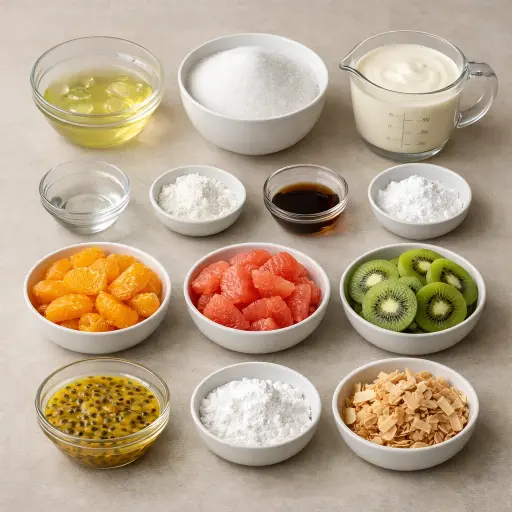 Ingredients for Tropical Citrus Pavlova