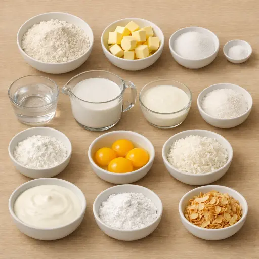 Ingredients for Tropical Coconut Dream Pie