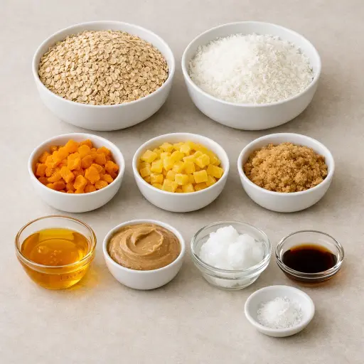 Ingredients for Tropical Coconut Granola Bars