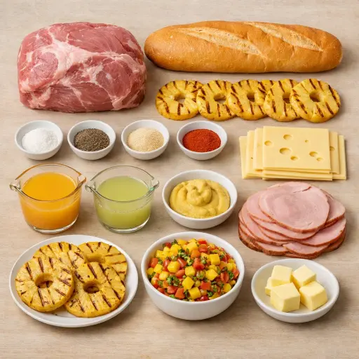 Ingredients for Tropical Cuban Fusion Sandwich