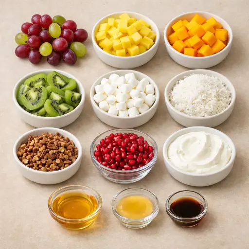 Ingredients for Tropical Delight Ambrosia Salad