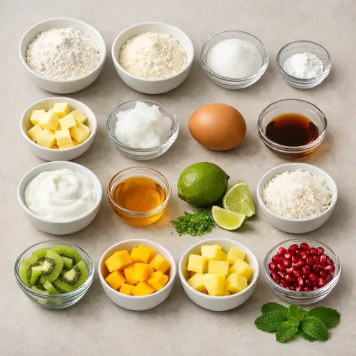 Ingredients for Tropical Delight Fruit Pizza